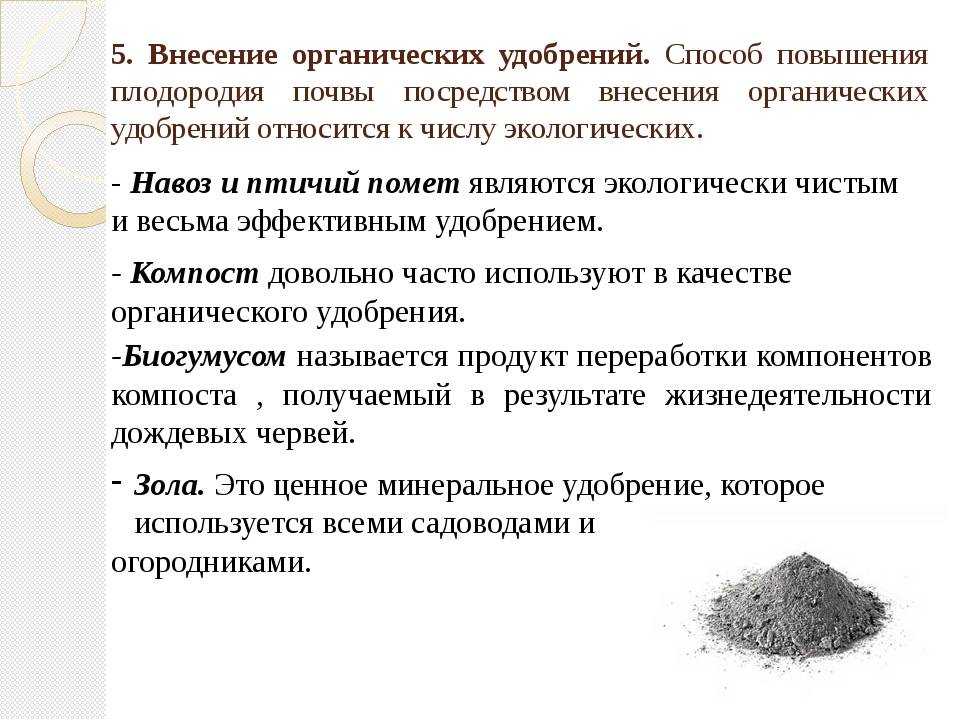 Органические источники цинка для удобрения почвы